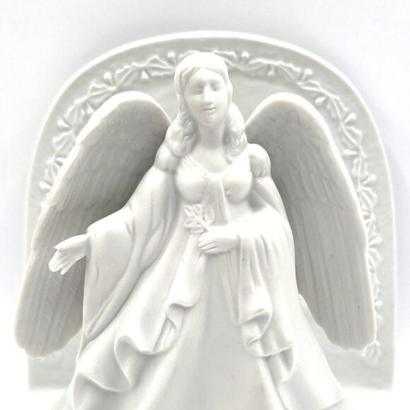 Vintage Hallmark HMK CDS Porcelain Religious Christian Angel Bible Book Holder - Picture 2 of 10